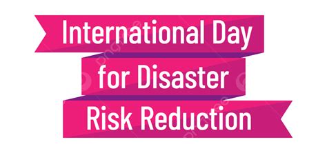 International Day For Disaster Risk Reduction In Pink Banner