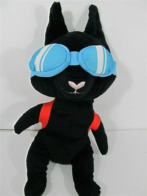 Ikea Lattjo Black Cat 9 Plush Goggles And Backpack Stuffed Animal Kitty