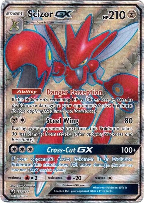 Scizor GX Full Art 158 168 Ultra Rare SM Celestial Storm Pokemon TCG