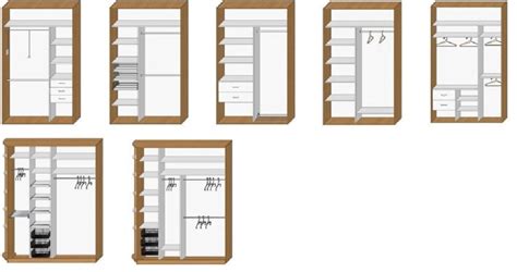 3 варианта наполнения шкафа купе: планировка с размерами, расположение ...