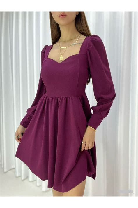 Secret Passion Lingerie Esnek Kuma Dekolteli Etek An Kesim Uzun Kollu Abiye Ve Mezuniyet