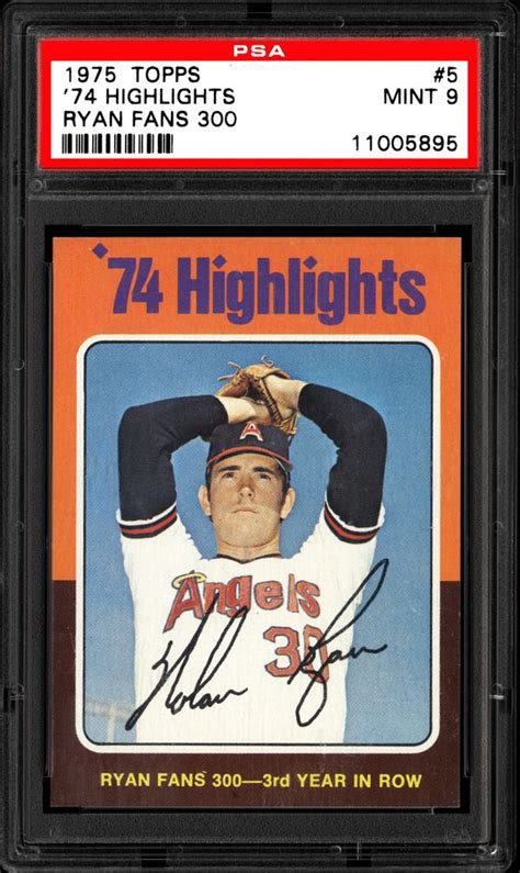 1975 Topps 74 Highlights Nolan Ryan Psa Cardfacts®