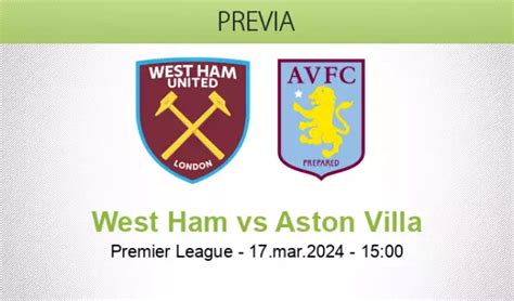 Pronóstico West Ham United Aston Villa