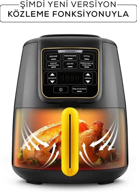 Karaca Air Pro Cook Ember Xl Airfryer Zwart Goud Wat Airfryer