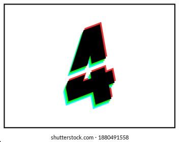 4 Number Font Vector Desing Logodynamic Stock Vector (Royalty Free ...