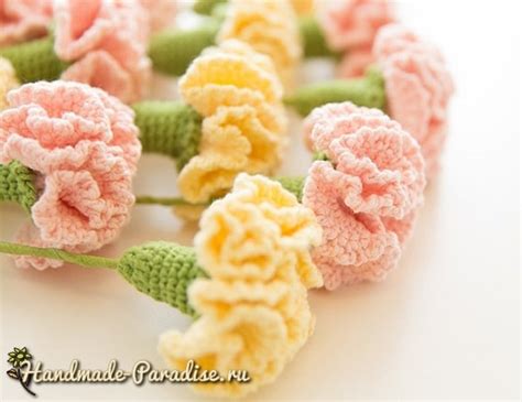 Гвоздика. Схема вязания крючком