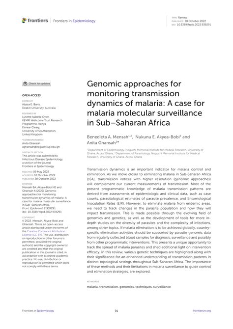 Pdf Genomic Approaches For Monitoring Transmission Dynamics Of