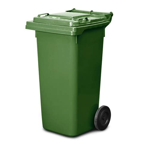 240l Plastic Wheelie Bin Green