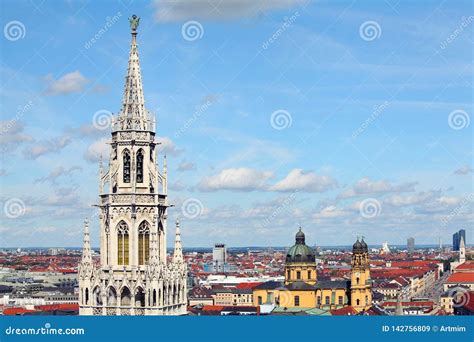 Beautiful View of Munich, Germany. Old Town Stock Image - Image of ...