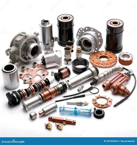 Motorcycle Spare Parts And Electrical Components Stock Illustration