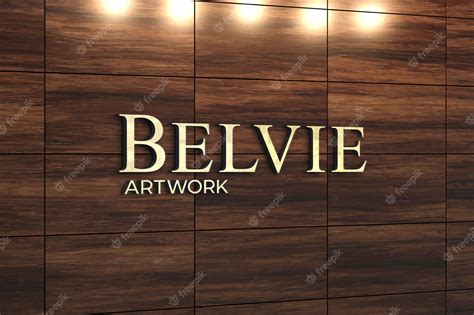 Premium Psd Logo Mockup On Exotic Wood Wall Decoration