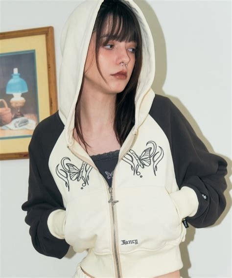 A GEM 9 komNASTY FANCY CLUB ナスティーファンシークラブFLUTTER HOOD ZIP UP フラッター