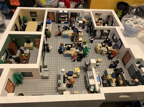 Finally Finished The Office Lego With All The Minifigures In