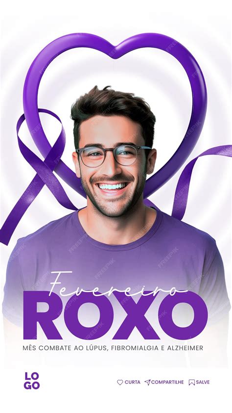 Premium Psd Campanha Fevereiro Roxo Social Media Purple February