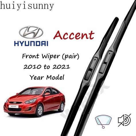 Hys Hyundai Accent Front Wiper Blade Set Pair For To