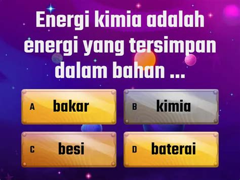 Ipa Tema 9 Subtema 2 Pemanfaatan Dan Perubahan Bentuk Energi Quiz