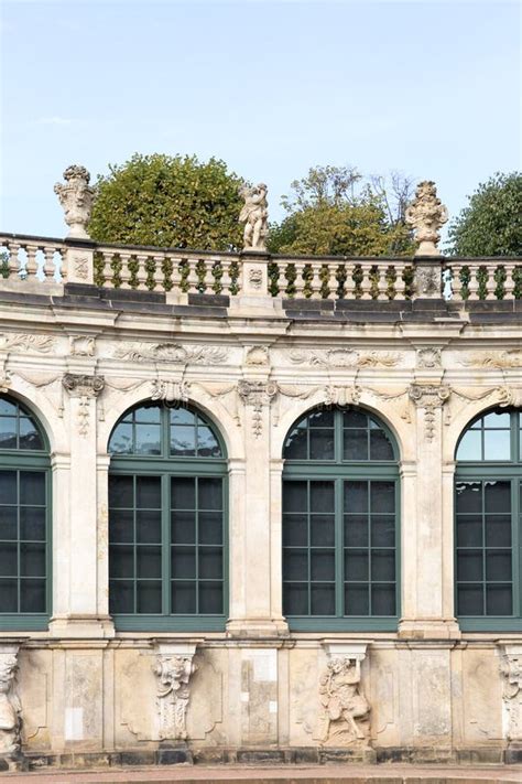 Th Century Baroque Zwinger Palace View Of Long Gallery With Statues