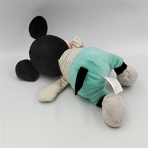 Doudou Peluche Musical Mickey Bleu Blanc Rose Ray Disney Nicotoy