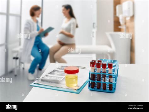 Routine Blood And Urine Tests During Pregnancy Pregnant Woman Being