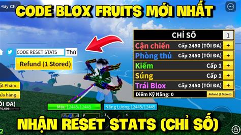 Roblox Code Blox Fruits Nhận X2 Exp Và Reset Stats Mới Nhất 2023 Còn