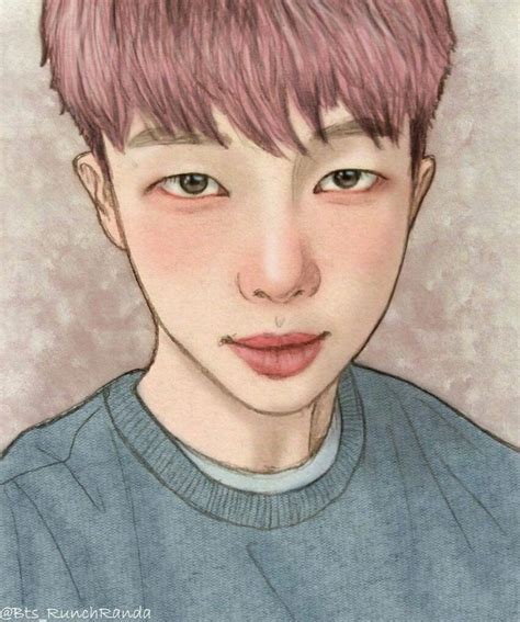 Watercolor Namjoon Bts Drawings Fan Art Bts Fanart