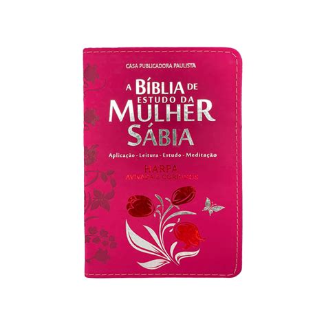 BÍBLIA DA MULHER SÁBIA C HARPA MOD 01 TULIPA PINK