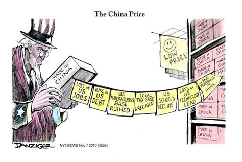 November 8 2010 - China, US Unemployment, Free Trade, political cartoon ...