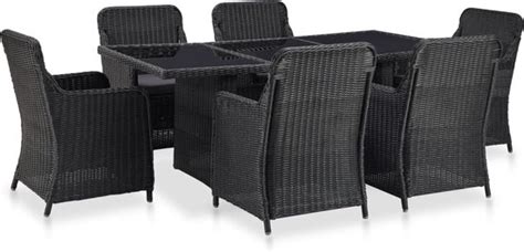 Decoways Delige Tuinset Poly Rattan Zwart Bol