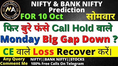 Nifty Prediction For Tomorrow 10 October Nifty 50 Bank Nifty