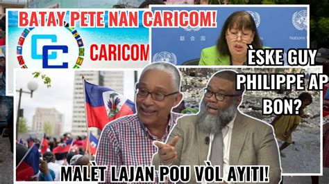 Men Koze Batay pete nan CARICOM Èske Guy Philippe ap bon Diaspora