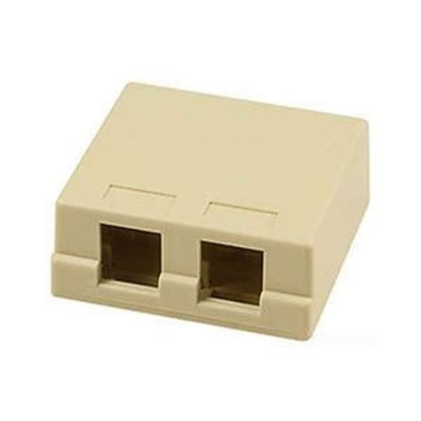 Versatap Shuttered Surface Mount Box 2 Port Ivory Allen Tel