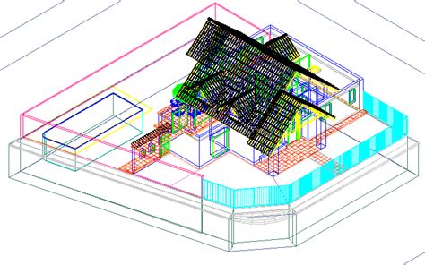 House 3 D plan detail dwg file - Cadbull