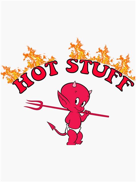 Hot Stuff Baby Devil Sticker For Sale By Themyapapaya Redbubble