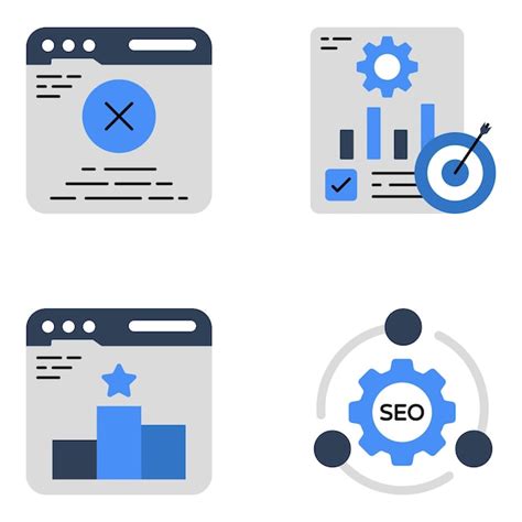 Premium Vector Pack Of Seo And Website Flat Icons