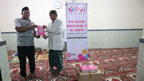 Alquran Wakaf Sebanyak Eksemplar Telah Disalurkan Laznas Pyi Di