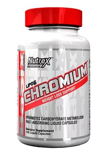 Picolinato De Cromo 100 Caps Lipo 6 Nutrex Chromium Cuotas Sin Interés