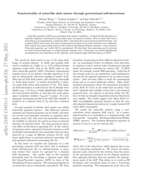 PDF Nonclassicality Of Axion Like Dark Matter Through Gravitational