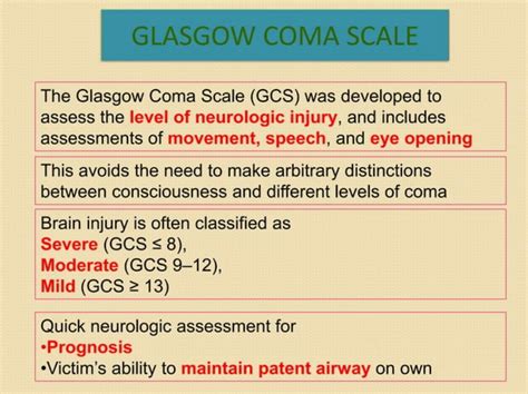 Solution Glasgow Coma Scale Presentation Studypool