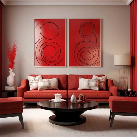 Red Sofa Decor | Cabinets Matttroy