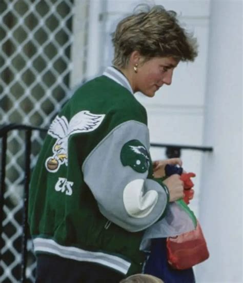 Wool Princess Diana Philadelphia Eagles Varsity Jacket - Jackets Masters