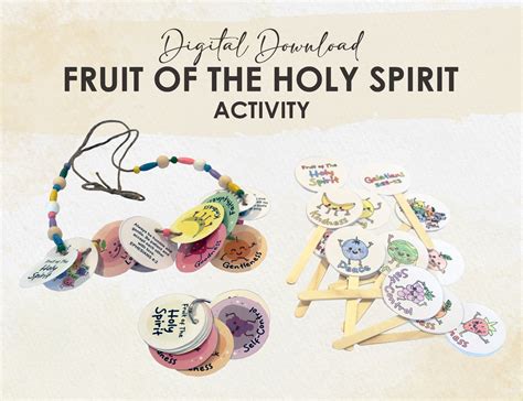 Fruit of the Holy Spirit Activity Digital File, Christian Kids Crafts ...