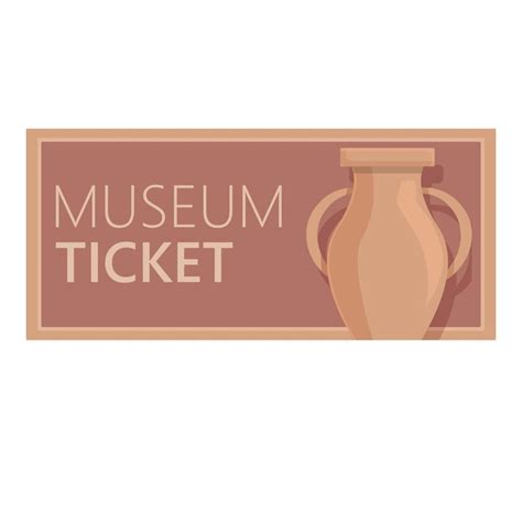 Ancient Museum Ticket Icon Cartoon Vector Pass Admit 14340568 Vector Art At Vecteezy