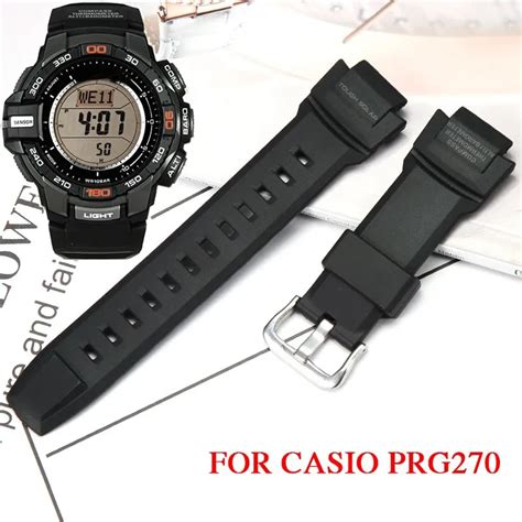 Resin Watch Band Suitable For CASIO PRG 270 Men Waterproof Rubber Strap