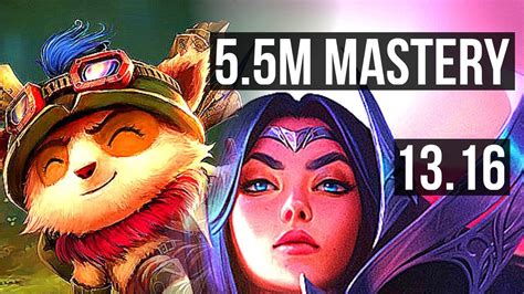 Teemo Vs Irelia Top 5 5m Mastery 11 1 6 2800 Games Legendary