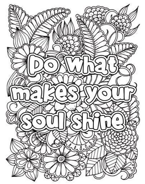 Motivational Coloring Pages Etsy Canada Adult Coloring Book Pages