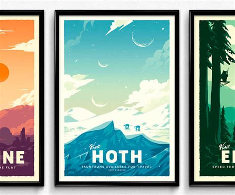 Star Wars Retro Travel Posters