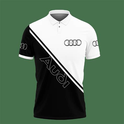 Pure And Simple In White D Printed Audi Pvt Lt Polo Shirt Ver With