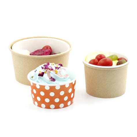 Manufacturer Supplier Disposable Coupe De Creme Glacee En Papier Ice