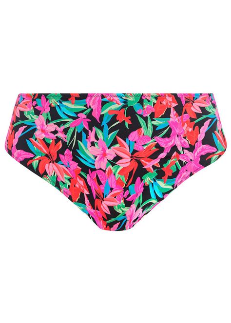 Figi kąpielowe Elomi Swim SAVANETA ES BLK Mid Rise Bikini Brief Black Mid Rise Bikini Brief