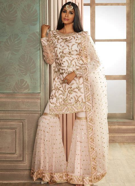 Pink And Gold Heavy Embroidered Gharara Suit Gharara Designs